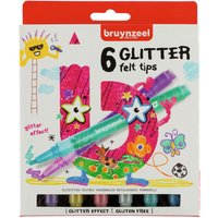 Filzstifte "Glitter", 6tlg. von Bruynzeel