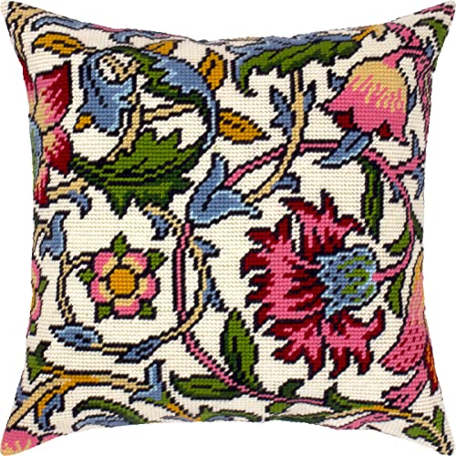 Blumenstickerei-Set für Erwachsene und Anfänger, Lodden. Nelken von William Morris, 40,6 x 40,6 cm, mit klarem, präzisem Druck auf Baumwollleinwand; inklusive 2 Nadeln, Garn und gut lesbarer Tabelle Blumenstickerei-Set für Erwachsene und Anfänger, Lodden. Nelken von William Morris, 40,6 x 40,6 cm, mit klarem, präzisem Druck auf Baumwollleinwand; inklusive 2 Nadeln, Garn und gut lesbarer Tabelle von Brvsk