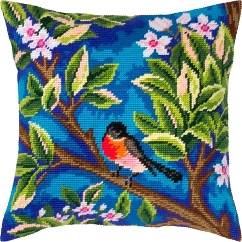 Brvsk Vogel-Nadelspitzen-Set für Erwachsene und Anfänger, Gimpel Baum von John Henry Dearle, 40,6 x 40,6 cm, mit klarem, präzisem Druckdesign auf Baumwollleinwand; inklusive 2 Nadeln, Garn und gut Brvsk Vogel-Nadelspitzen-Set für Erwachsene und Anfänger, Gimpel Baum von John Henry Dearle, 40,6 x 40,6 cm, mit klarem, präzisem Druckdesign auf Baumwollleinwand; inklusive 2 Nadeln, Garn und gut von Brvsk