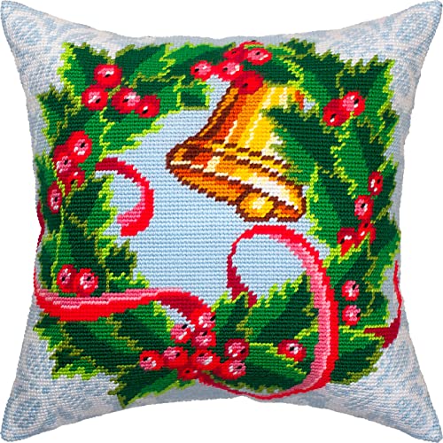 Brvsk Winter-Kreuzstich-Set für Erwachsene und Anfänger, Adventskranz 40,6 x 40,6 cm, mit klarem, präzisem gedrucktem Design auf Baumwoll-Leinwand; inklusive 2 Nadeln, Garn und gut lesbarer Tabelle Brvsk Winter-Kreuzstich-Set für Erwachsene und Anfänger, Adventskranz 40,6 x 40,6 cm, mit klarem, präzisem gedrucktem Design auf Baumwoll-Leinwand; inklusive 2 Nadeln, Garn und gut lesbarer Tabelle von Brvsk