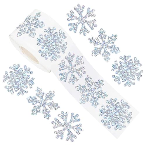 Brxmpn Glitzernde Aufkleberrolle, Selbstklebende Weihnachtsaufkleber, Geschenkverpackungsaufkleber Für Die DIY-kartenherstellung, Versiegelung Von Umschlägen, Dekoration von Brxmpn