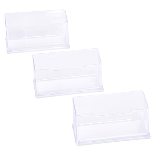 BRYNNBERG Spielkarten Box 3er Set -Transparente Aufbewahrungsbox aus Kunststoff als sicherer und robuster Kartenhalter - Acrylic Card Storage Einfach zu Öffnen und Schließen von Brynnberg