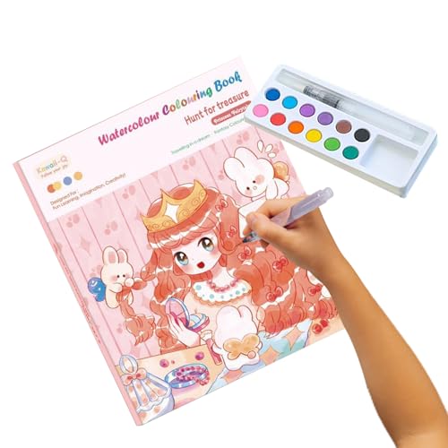 Bsbkoj Aquarell-Reisebuch – Lernset | Cartoon-Kunst für Anfänger, kreatives Spaß-Set für Kinder ab 3 Jahren von Bsbkoj