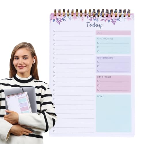 Bsbkoj Checklist Pad, Writing Pad Organizer, 52 Sheets Productivity Things to Memo Pads, Portable Daily Planner Notebook, Task Organizers for School, Tasks and Goals, 10.31x6.5 inches Bsbkoj Checklist Pad, Writing Pad Organizer, 52 Sheets Productivity Things to Memo Pads, Portable Daily Planner Notebook, Task Organizers for School, Tasks and Goals, 10.31x6.5 inches von Bsbkoj