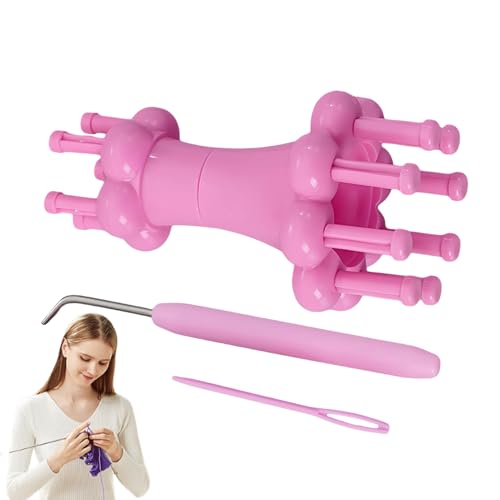 Bsbkoj Knitting Machine Set, Double-Head Yarn Knitter, 12x2.5cm/4.72x0.98 Inches Manual Weaving Tool Kit, Portable Bracelet, Beginner-Friendly Crafting Winder for Girls, Handmade Projects Bsbkoj Knitting Machine Set, Double-Head Yarn Knitter, 12x2.5cm/4.72x0.98 Inches Manual Weaving Tool Kit, Portable Bracelet, Beginner-Friendly Crafting Winder for Girls, Handmade Projects von Bsbkoj