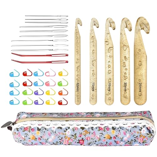 Crochet Hooks, Big Crocheting Hooks Thick Yarn, 0.59in Transparent Crystal Tools, Smooth Lightweight Design, Easy Grip Handles for Carpets, Scarves, Shawls, Doll Making Crochet Hooks, Big Crocheting Hooks Thick Yarn, 0.59in Transparent Crystal Tools, Smooth Lightweight Design, Easy Grip Handles for Carpets, Scarves, Shawls, Doll Making von Bsbkoj