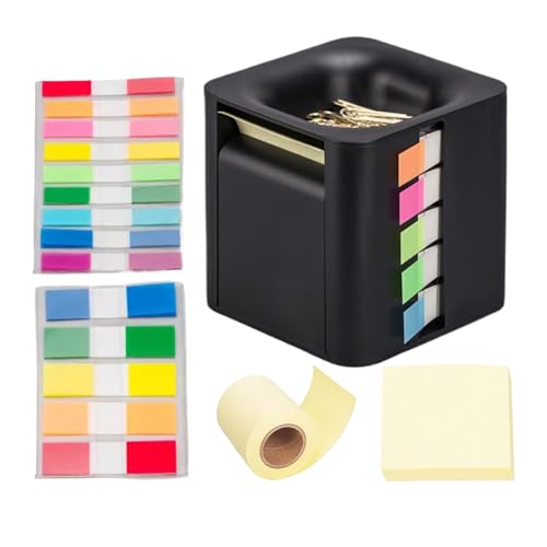 Cube Sticky Note Holder, 4-in-1 Memo Dispenser Colorful Index Tabs and Paper Clip Organizer, Pop-up Notepad Station with Storage for Office Desk, Study, School, Home Use Cube Sticky Note Holder, 4-in-1 Memo Dispenser Colorful Index Tabs and Paper Clip Organizer, Pop-up Notepad Station with Storage for Office Desk, Study, School, Home Use von Bsbkoj