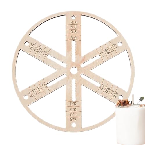 Dochtstabilisator, Zentrierwerkzeug aus Holz, 15 cm, Multidocht-Halter zur Kerzenherstellung, kompakter, flacher runder Clip, wiederverwendbare Dochtstütze für Handwerk und Projekte von Bsbkoj