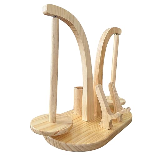 Garnhalter Holzspinner Stand -Dispenser Häkelstrick Organizer Kostenlos Garn Fütterung Handwerk Accessoire Handgefertigtes Holzgeschenkmütter Tag Geburtstag Weihnachtsfeierlichkeiten Häkelständer von Bsbkoj