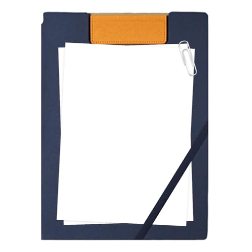 Schreibmappe A4-Klemmbrett, Ordneraufbewahrung, Still-Klemmbrett, Notizblock-Ordner mit Clip, Dokumenten- und Zeichenblock, Organizer für Arbeit, 33 x 24,5 cm, Dunkelblau, Grün von Bsbkoj