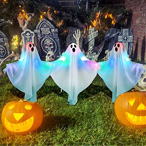 3 Stück Halloween Geister Gartenpfähle Dekoration,Halloween Deko Outdoor,Halloween Geisterlichter,Halloween Geist Geisterpfähle Mit Led Licht,Led Beleuchtete Geisterpfähle Für Rasenhof Party Dekor 3 Stück Halloween Geister Gartenpfähle Dekoration,Halloween Deko Outdoor,Halloween Geisterlichter,Halloween Geist Geisterpfähle Mit Led Licht,Led Beleuchtete Geisterpfähle Für Rasenhof Party Dekor von Bseical