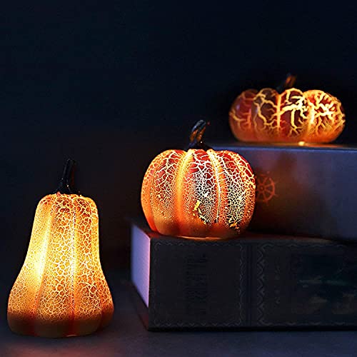 3 Stück Kürbis Licht, Kleine, Halloween Deko Innen, Herbstdeko LED, Tischdeko Laterne, Herbst Dekoration Kürbisse Simulation, Halloween Kürbis Nachtlicht Lampe Batteriebetriebene 3 Stück Kürbis Licht, Kleine, Halloween Deko Innen, Herbstdeko LED, Tischdeko Laterne, Herbst Dekoration Kürbisse Simulation, Halloween Kürbis Nachtlicht Lampe Batteriebetriebene von Bseical