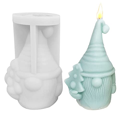 Kerzengießformen aus Silikon Zwerg 3D, Silikonform Weihnachten Resin Seife Kerze, Weihnachtswichtel Silikonformen Zubehör, Weihnachtsdeko Figuren DIY Fondant Pralinen Backformchen Ostern Wichtel (B) von Bseical