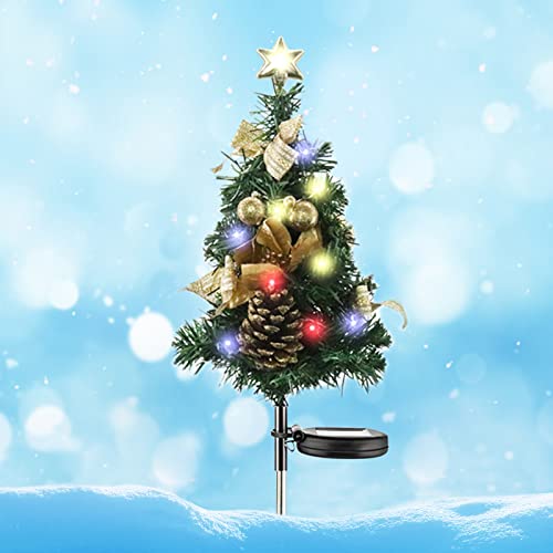 Weihnachtsbaum Beleuchtung Aussen Solar, Weihnachtsbeleuchtung Außen Solar Wetterfest, Weihnachtsdeko Aussen Solar Tannenbaum, Solarlampen Garten LED Weihnachten Deko Gartendeko Draußen mit Kugel (A) von Bseical