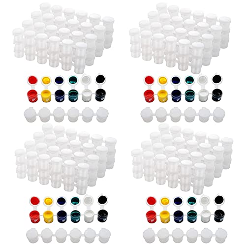 Bsowte 120 leere Streifen für Farbtassen, Aufbewahrungsbehälter, Farbe, 5 ml von Bsowte
