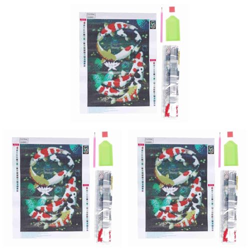 Bsowte 3 x 5D-Kunst-Diamant-Set, Stickerei, Heimdekoration von Bsowte