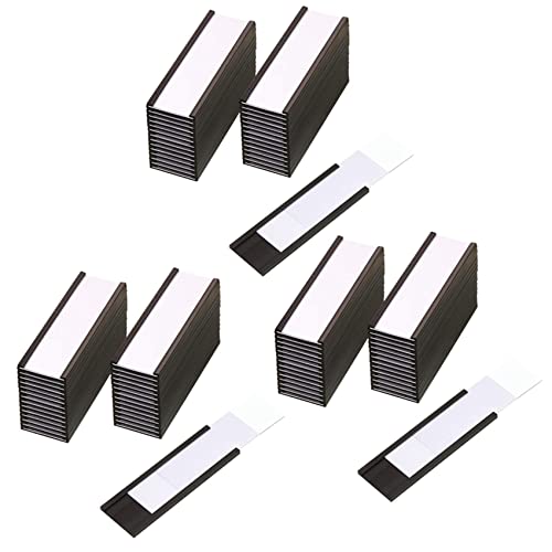 Bsowte 90 Stück magnetische Etikettenhalter mit magnetischen Datenkartenhalter (1 x 3 Zoll) von Bsowte