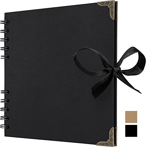 18 x 18 cm Sammelalbum mit 36 Schwarz Seiten Scrapbook-Album aus dickem Kraftpapier, lösungsmittelfreies Fotoalbum, Spiralalbum, gestalten Sie Ihr eigenes Fotobuch für Kunst- und Bastelprojekte 18 x 18 cm Sammelalbum mit 36 Schwarz Seiten Scrapbook-Album aus dickem Kraftpapier, lösungsmittelfreies Fotoalbum, Spiralalbum, gestalten Sie Ihr eigenes Fotobuch für Kunst- und Bastelprojekte von Bstorify
