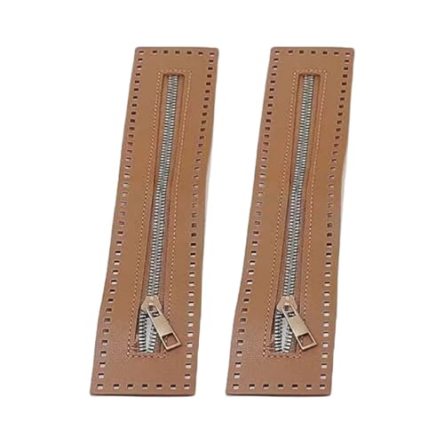2 Stück Leder-Reißverschlüsse mit geschlossenem Ende, Metall-Reißverschlüsse für Geldbörse, Tasche, Zubehör, Nähen 2 Stück Leder-Reißverschlüsse mit geschlossenem Ende, Metall-Reißverschlüsse für Geldbörse, Tasche, Zubehör, Nähen von Btgghytr