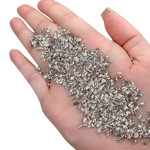 Btgghytr 50 x Strasssteine mit flacher Unterseite, unregelmäßig geformte Kristallnägel, Kunstdekorationen von Btgghytr