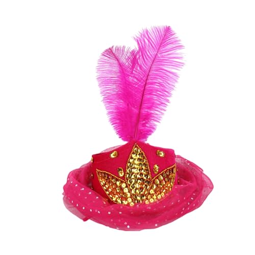 Btgghytr Stilvoller Hut mit Schmucksteinen für Bühnenauftritte, vielseitiger Fascinator und festliche Mode-Statement-Fascinator-Kopfbedeckung von Btgghytr