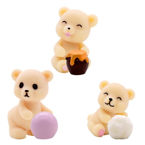 6 pcs Bär Kuchen Dekoration, Bär Mini Figuren Set, Schlüsselanhänger Bär Ornamente, Kleiner Niedlichen Harz Teddybär Dekoration, Mini Figuren, Kuchen Dekoration Cake Topper 6 pcs Bär Kuchen Dekoration, Bär Mini Figuren Set, Schlüsselanhänger Bär Ornamente, Kleiner Niedlichen Harz Teddybär Dekoration, Mini Figuren, Kuchen Dekoration Cake Topper von BULKEE