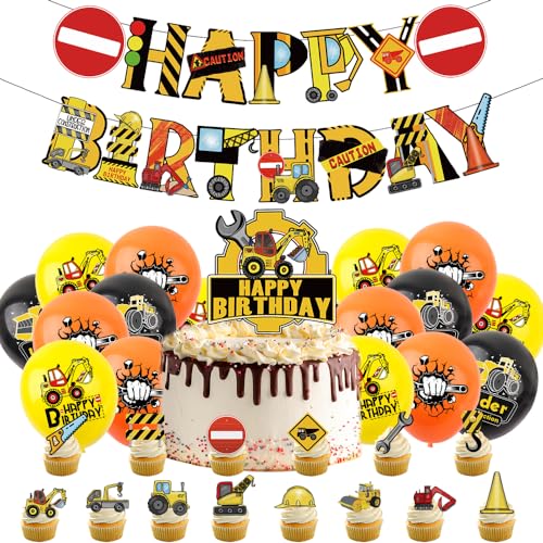 35 Stück Bagger Geburtstag Deko,Bagger Kindergeburtstag Deko,Bagger Luftballons Geburtstag Party Dekoration Happy Birthday Banner und Bagger Kuchen Deko Folienballons BAU Party Dekoration für Jungen 35 Stück Bagger Geburtstag Deko,Bagger Kindergeburtstag Deko,Bagger Luftballons Geburtstag Party Dekoration Happy Birthday Banner und Bagger Kuchen Deko Folienballons BAU Party Dekoration für Jungen von BULKEE