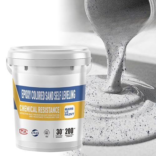 Epoxidharz Bodenbeschichtung Garage Bodenfarbe 1kg Epoxid Garagenbodenbeschichtung Garagenbodenfarbe Fussbodenfarbe Garagenfarbe Boden Beschichtung Bodenversiegelung(Sea grey) von BuNiq
