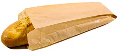 Kraft Papiertüten Braun ohne Griffe. Sandwich taschen, Brot, Gebäck, Kuchen, Obst, Snacks, Kunsthandwerk, Geschenktüten Partytüten aus Papier Kraftpapiertüten für Geburtstagsfeiern (27x15cm 100units) von Buabi