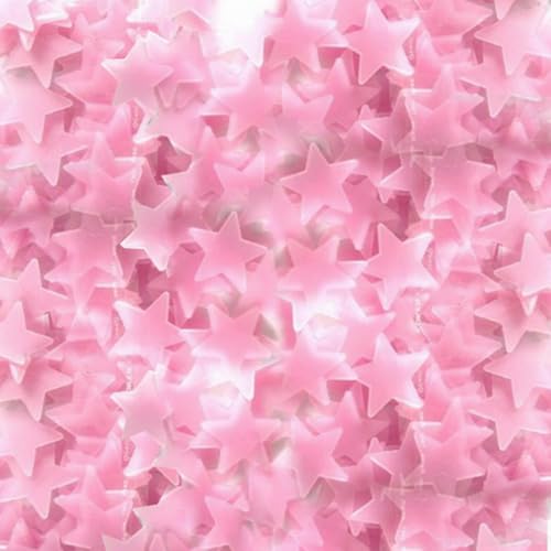 100 Stück leuchten in den dunklen 3D -Sternen Wandaufkleber, klebrig leuchtende Sterne für Kinder Schlafzimmer, leuchtende Sterne Aufkleber für Kinderzimmer Schlafzimmer Decken (Rosa) von Buachois