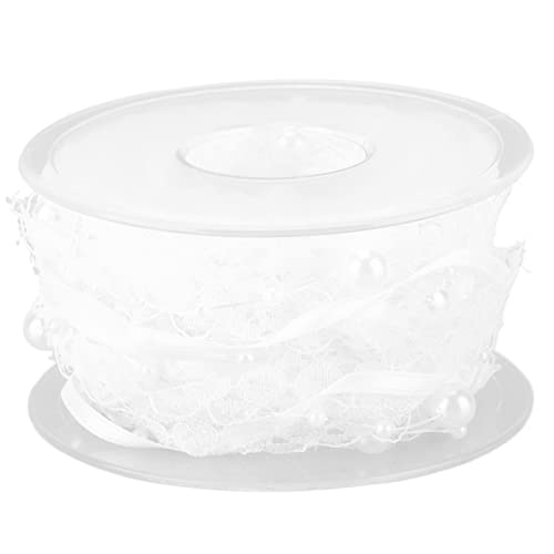 5 M/Rolle Spitzenband, 2 Cm Weißes Nylon-Spitzenbesatzband, Verschleißfeste, Knitterfreie Häkelspitze Zum Nähen von Geschenkverpackungen, DIY-Handwerk, Hochzeitsdekorationen von Buachois