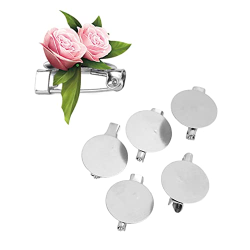Buachois 100 Stück Broschenverschlüsse, Pin-Tabletts, Metall-Brosche-Verschlüsse, Pin-Scheiben-Basis-Scheibe, Blanko, Verdickte Cabochon-Tabletts, Einfaches Design, Leere Knopf-Abzeichen(20mm) von Buachois