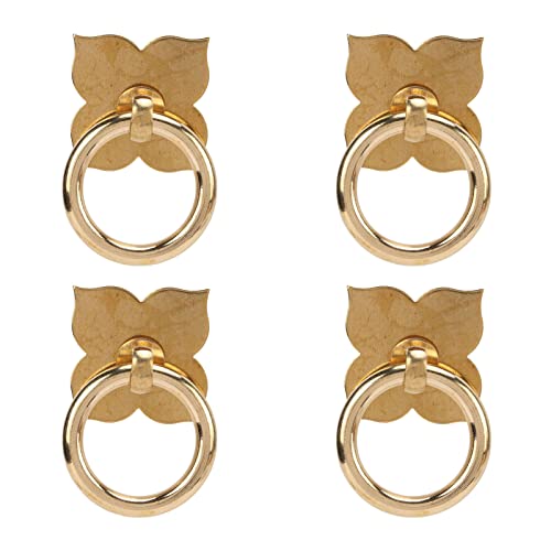 4 Stück Messing Vintage Möbelgriff Schubladengriffe Ring klassisches chinesische Antike Möbel Griffe mit Schrauben für Schranktüren, Schubladen, Schmuckkästchen von Buachois