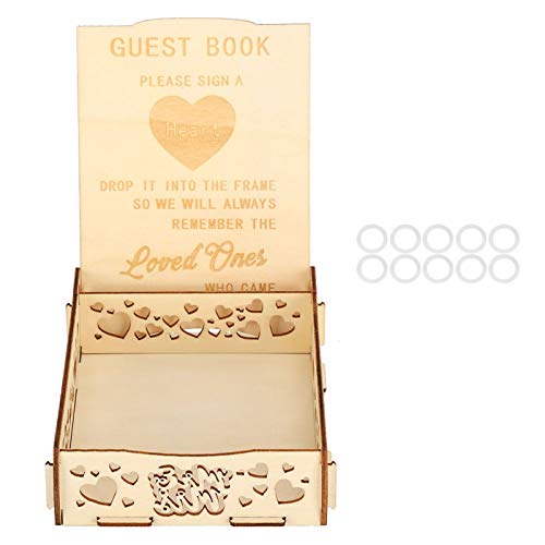 Buachois Hochzeit Geschenkkarten Box, 17 x 13,5 x 4,3 cm DIY Hohle Hochzeitskarten Box Holz Deko Geldbox Geschenk Karten Kiste für Empfang, Hochzeitstag, Babyparty, Geburtstag, Abschlussfeier Buachois Hochzeit Geschenkkarten Box, 17 x 13,5 x 4,3 cm DIY Hohle Hochzeitskarten Box Holz Deko Geldbox Geschenk Karten Kiste für Empfang, Hochzeitstag, Babyparty, Geburtstag, Abschlussfeier von Buachois