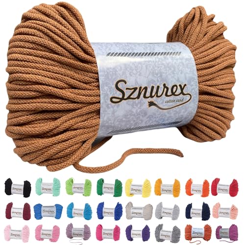 Makramee Garn 5mm x 100m Baumwollschnur Perfekt für DIY, Garn für Makramee-Schnur über 50 Farben Oeko-TEX Zertifiziert - Baumwollkordel (Tobacco, 5mm/100 Meter) Makramee Garn 5mm x 100m Baumwollschnur Perfekt für DIY, Garn für Makramee-Schnur über 50 Farben Oeko-TEX Zertifiziert - Baumwollkordel (Tobacco, 5mm/100 Meter) von Bubble Brothers