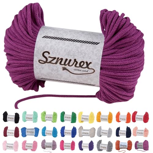 Makramee Garn 5mm x 100m Baumwollschnur Perfekt für DIY, Garn für Makramee-Schnur über 50 Farben Oeko-TEX Zertifiziert - Baumwollkordel, Baumwollgarn mit Polyesterkern Makramee Garn 5mm x 100m Baumwollschnur Perfekt für DIY, Garn für Makramee-Schnur über 50 Farben Oeko-TEX Zertifiziert - Baumwollkordel, Baumwollgarn mit Polyesterkern von Bubble Brothers