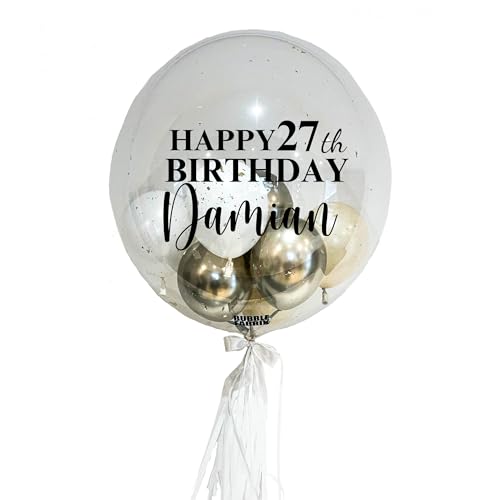 Blissful Birthday - Bubble Fabrik - Personalisiertes Ballongeschenk: Durchsichtiger Heliumballon mit Bunten Ballons, Geschenk für Geburtstag, Geburtstagsgeschenk Blissful Birthday - Bubble Fabrik - Personalisiertes Ballongeschenk: Durchsichtiger Heliumballon mit Bunten Ballons, Geschenk für Geburtstag, Geburtstagsgeschenk von Bubble Fabrik