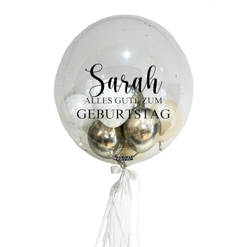 Wonderful Party - Bubble Fabrik - Personalisiertes Ballongeschenk: Durchsichtiger Heliumballon mit Bunten Ballons, Geschenk für Geburtstag, Geburtstagsgeschenk Wonderful Party - Bubble Fabrik - Personalisiertes Ballongeschenk: Durchsichtiger Heliumballon mit Bunten Ballons, Geschenk für Geburtstag, Geburtstagsgeschenk von Bubble Fabrik
