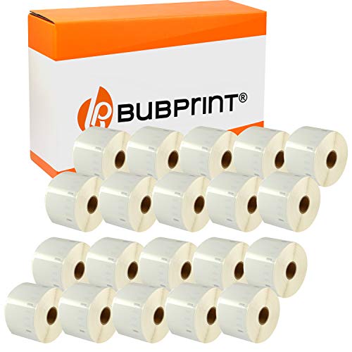 Bubprint 20 Etiketten kompatibel als Ersatz für Dymo 11354 S0722540 für Labelwriter 310 320 330 400 450 Duo Twin Turbo 57 x 32 mm weiß white von Bubprint