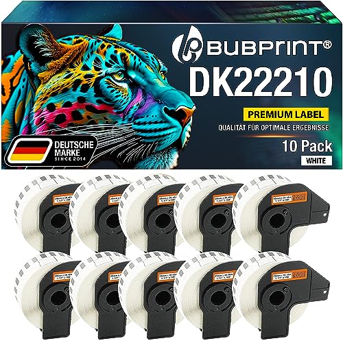 Bubprint 5 Etiketten kompatibel als Ersatz für Brother DK-22210 DK 22210 für P-Touch QL1050 QL1060N QL500BW QL550 QL560 QL570 QL580N QL700 QL710W QL720NW QL810W Bubprint 5 Etiketten kompatibel als Ersatz für Brother DK-22210 DK 22210 für P-Touch QL1050 QL1060N QL500BW QL550 QL560 QL570 QL580N QL700 QL710W QL720NW QL810W von Bubprint