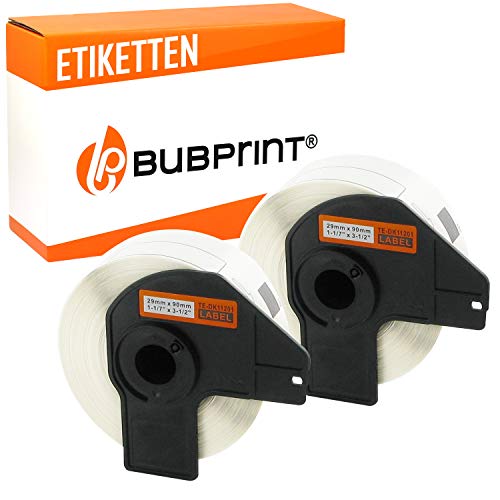 Bubprint 2 Etiketten kompatibel als Ersatz für Brother DK-11201 DK 11201 für P-Touch QL1050 QL1060N QL500BW QL550 QL560 QL570 QL580N QL700 QL710W QL720NW QL810W von Bubprint