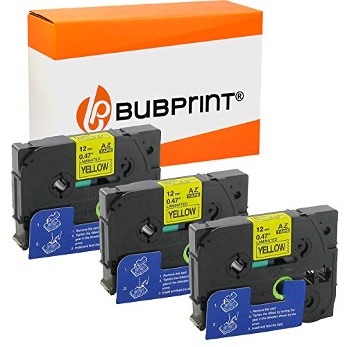 Bubprint 3 Schriftbänder kompatibel als Ersatz für Brother TZE-631 TZE 631 für P-Touch 1280 2430PC 2730VP 3600 9500PC 9700PC D400VP D600VP H100LB H105 P700 P750W Schwarz auf Gelb Bubprint 3 Schriftbänder kompatibel als Ersatz für Brother TZE-631 TZE 631 für P-Touch 1280 2430PC 2730VP 3600 9500PC 9700PC D400VP D600VP H100LB H105 P700 P750W Schwarz auf Gelb von Bubprint