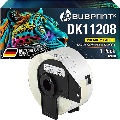 Bubprint Etiketten kompatibel als Ersatz für Brother DK-11208 DK 11208 für P-Touch QL1050 QL1060N QL500BW QL550 QL560 QL570 QL580N QL700 QL710W QL720NW QL810W von Bubprint