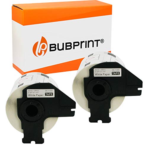 Bubprint 2 Etiketten kompatibel als Ersatz für Brother DK-11209 für P-Touch QL1050 QL1060N QL500BW QL550 QL560 QL570 QL580N QL700 QL710W QL720NW QL800 QL810W von Bubprint