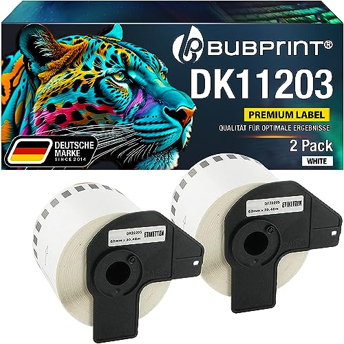 Bubprint 2 Etiketten kompatibel als Ersatz für Brother DK-22205 für P-Touch QL-1110NWB QL800 QL700 QL570 QL-820NWB QL-810W QL710 QL600 QL500 QL1100 QL710W QL720NW QL560 QL1050 QL1060 QL550 von Bubprint