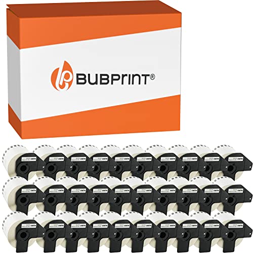 Bubprint 30 Etiketten kompatibel als Ersatz für Brother DK-22205 für P-Touch QL-1110NWB QL800 QL700 QL570 QL-820NWB QL-810W QL710 QL600 QL500 QL1100 QL710W QL720NW QL560 QL1050 QL1060 QL550 von Bubprint