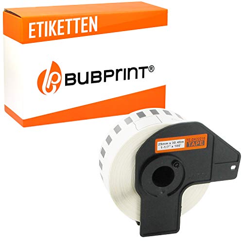 Bubprint Etiketten kompatibel als Ersatz für Brother DK-22210 DK 22210 für P-Touch QL1050 QL1060N QL500BW QL550 QL560 QL570 QL580N QL700 QL710W QL720NW QL810W von Bubprint