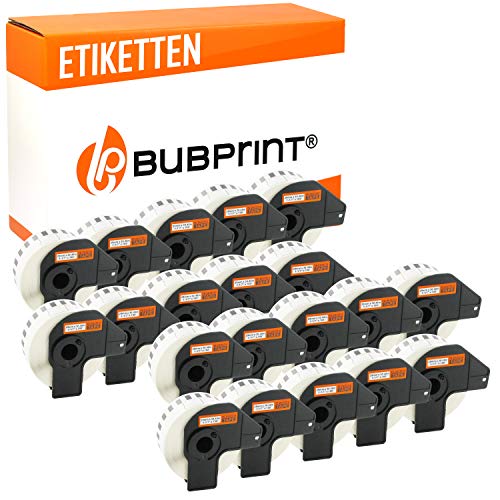 Bubprint 20 Etiketten kompatibel als Ersatz für Brother DK-22210 DK22210 für P-Touch QL1050 QL1060N QL500BW QL550 QL560 QL570 QL580N QL700 QL710W QL720NW QL810W von Bubprint