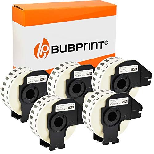 Bubprint 5 Etiketten kompatibel als Ersatz für Brother DK-22214 für P-Touch QL1050 QL1060N QL500 QL500BW QL550 QL560 QL570 QL580N QL700 QL710W QL720NW QL810W von Bubprint