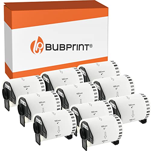 Bubprint 10 Etiketten kompatibel als Ersatz für Brother DK-22243 DK22243 für QL1050 QL1050N QL1060N QL 1060N QL1100 Series 102MM X 30,48M Weiß von Bubprint